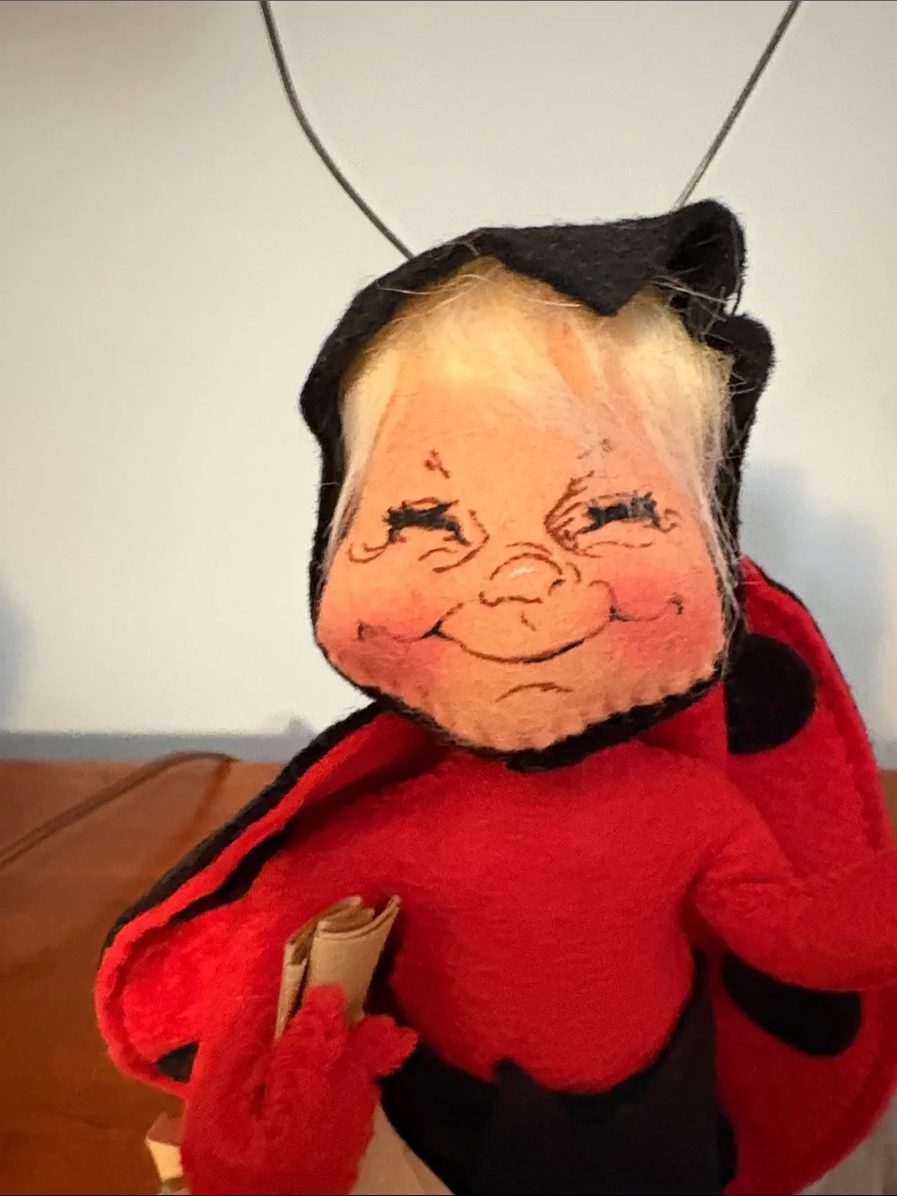 ANNALEE 1996 Vintage Ladybug Trick-or-Treat Doll - Red
